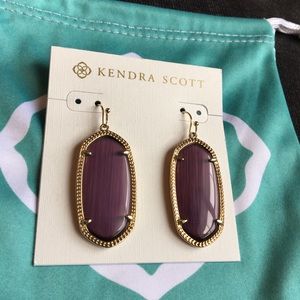 Kendra Scott Grape Purple Cat’s Eye Earrings